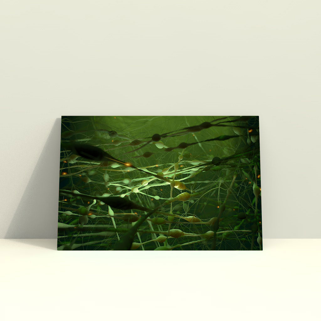 Postcard 'Let me think. Neurons'